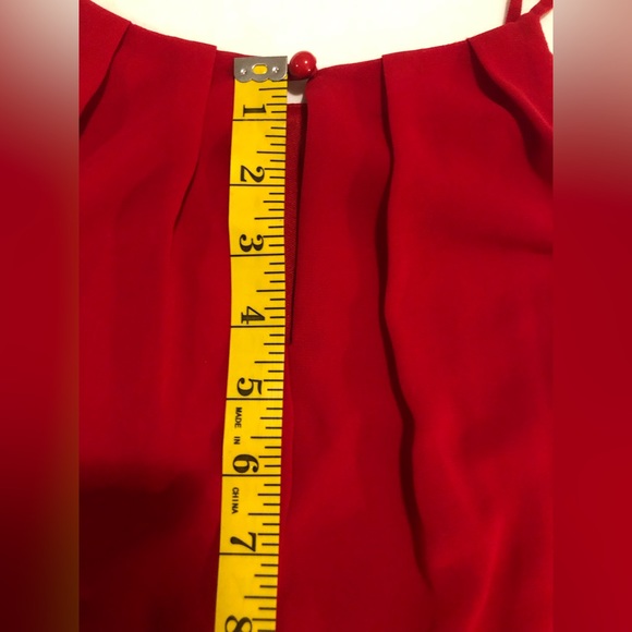 By & By red dress with thin straps and elastic waist, Xl - Picture 11 of 13